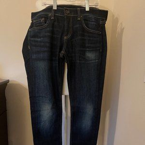 EUC Rag & Bone DRE Skinny Jeans YESLER Raw Hem Wash Size 26